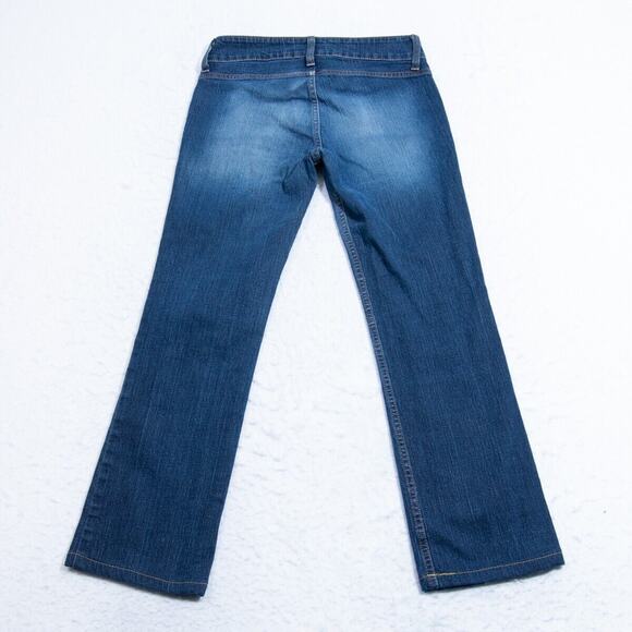 Mossimo Jeans Womens 5 - 27x26.5 Bootcut Patch Pockets Dark Blue Wash - Picture 2 of 12